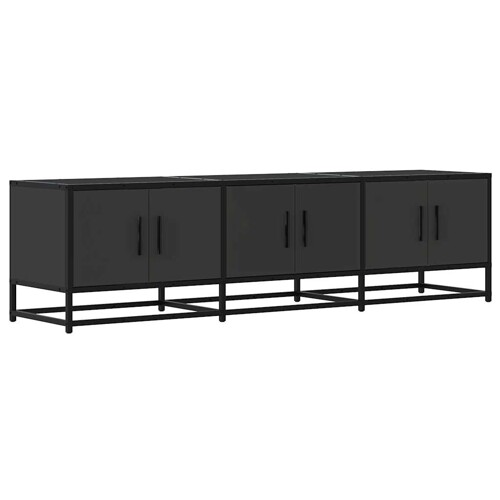 TV ormarić crni 150x35x41 cm Konstruirano drvo i metal - NOVO