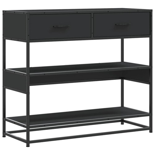 konzolni stol crni 90x35x80 cm konstruirano drvo - NOVO