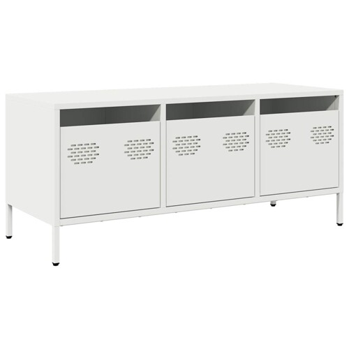 TV ormarić bijeli 101,5x39x43,5 cm hladno valjani čelik - NOVO