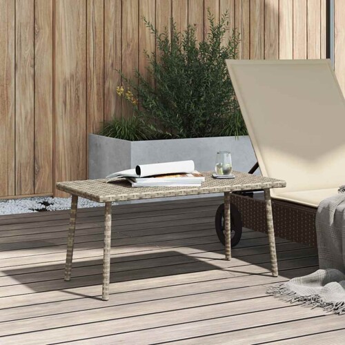 Vrtni stolić za kavu pravokutni svijetlo sivi 80x40x37 cm - NOVO