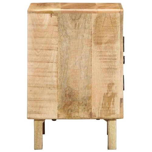 Noćni ormarić 2 kom 40x32x46 cm puno drvo grubo mango - NOVO