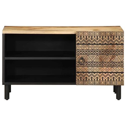 TV ormarić crni 80x33,5x46 cm Puno grubo drvo Mango - NOVO