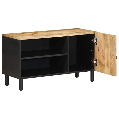 TV ormarić crni 80x33,5x46 cm Puno grubo drvo Mango - NOVO