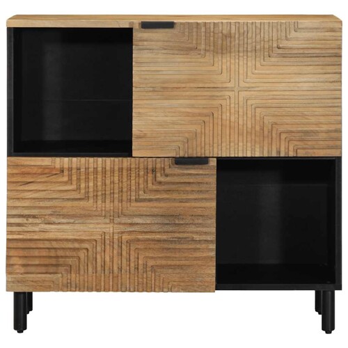 Komoda smeđa 80x33x75 cm Puno drvo Mango - NOVO