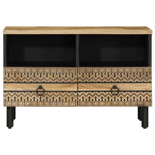 TV ormarić crni 70x33,5x46 cm Puno grubo drvo Mango - NOVO