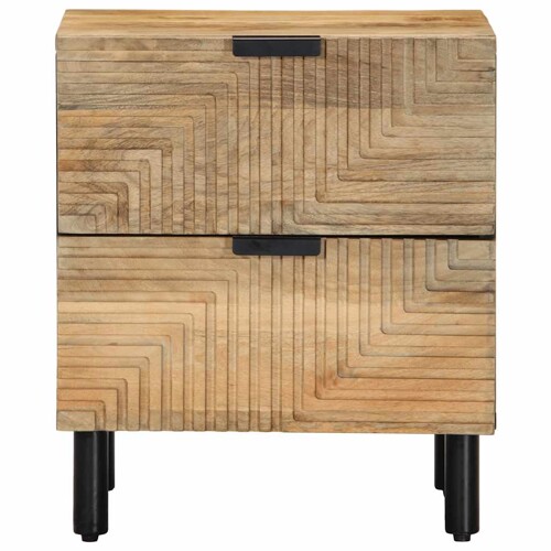 Noćni ormarić smeđi 40x33x46 cm Puno drvo Mango - NOVO