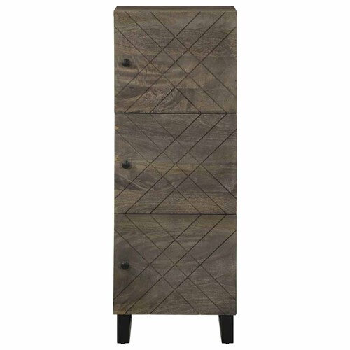 Visoka komoda crna 40 x 33 x 110 cm od masivnog drva manga - NOVO