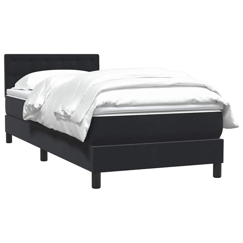 Box spring krevet s madracem crni 90x220 cm baršunasti - NOVO