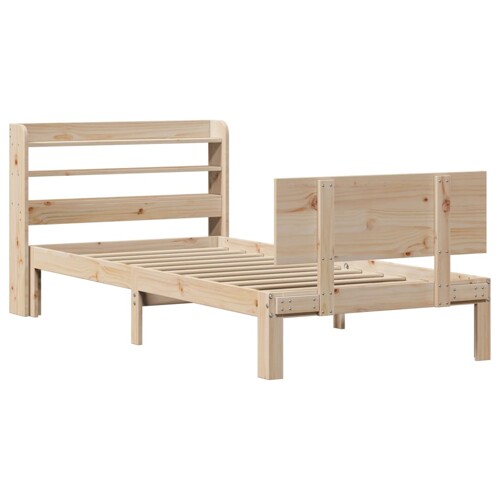 Okvir kreveta s uzglavljem 75x190 cm od borovine - NOVO