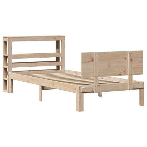 Okvir kreveta s uzglavljem 75x190 cm od borovine - NOVO