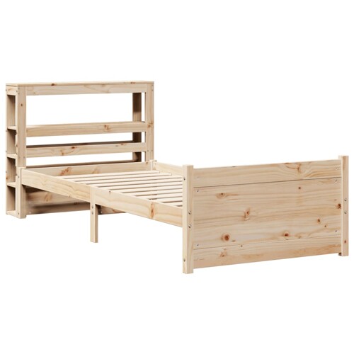 Okvir kreveta s uzglavljem 75x190 cm od borovine - NOVO