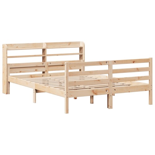 Okvir za krevet s uzglavljem 150 x 200 cm borovina - NOVO