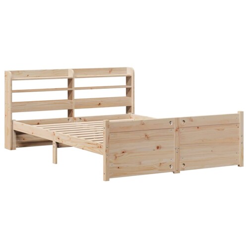 Okvir za krevet s uzglavljem 140x200 cm od masivne borovine - NOVO