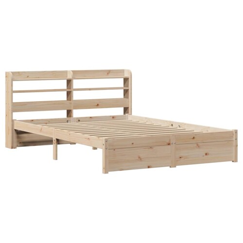 Okvir za krevet s uzglavljem 140x200 cm od masivne borovine - NOVO