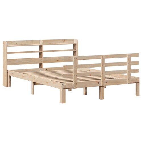 Okvir za krevet s uzglavljem 140x200 cm od masivne borovine - NOVO