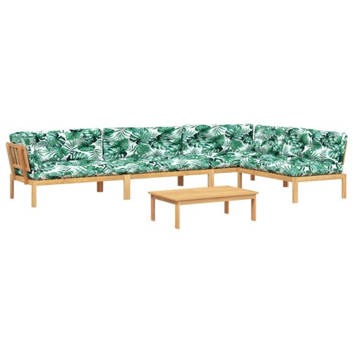5-dijelna set vrtnih sofa od paleta s jastucima od drva bagrema - NOVO