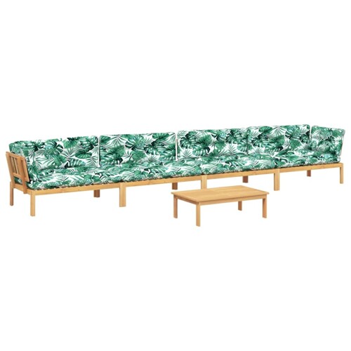 5-dijelna set vrtnih sofa od paleta s jastucima od drva bagrema - NOVO