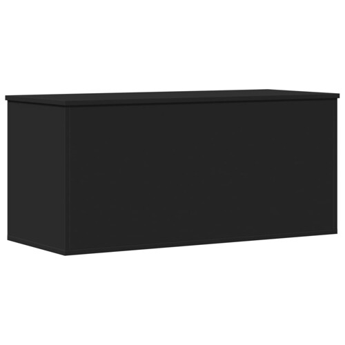 Kutija za pohranu crna 100x42x46 cm od konstruiranog drva - NOVO