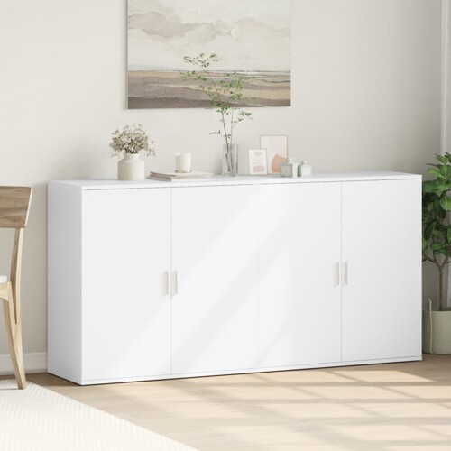 Komoda 2 kom bijeli 79x38x80 cm od konstruiranog drva - NOVO