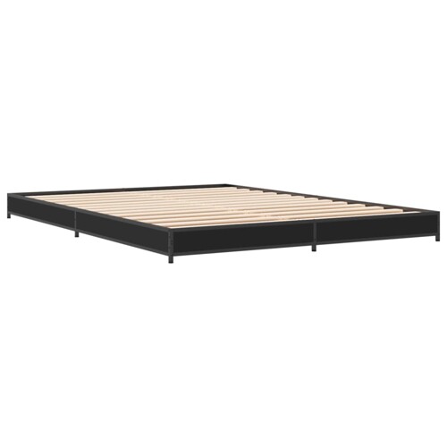 Okvir za krevet crni 120x190 cm konstruirano drvo i metal - NOVO