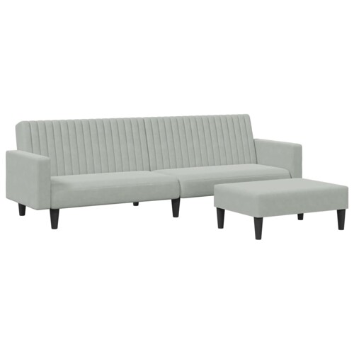 2-dijelni set sofa svjetlosivi baršunasti - NOVO