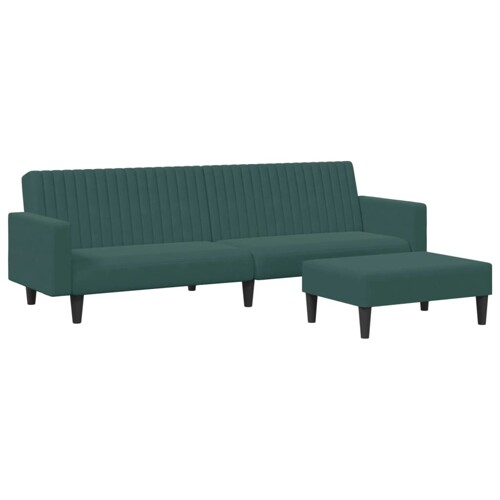 2-dijelni set sofa tamnozeleni baršunasti - NOVO