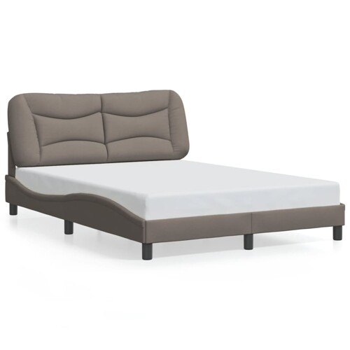 Okvir za krevet bez madraca smeđesivi 140 x 190 cm od tkanine - NOVO