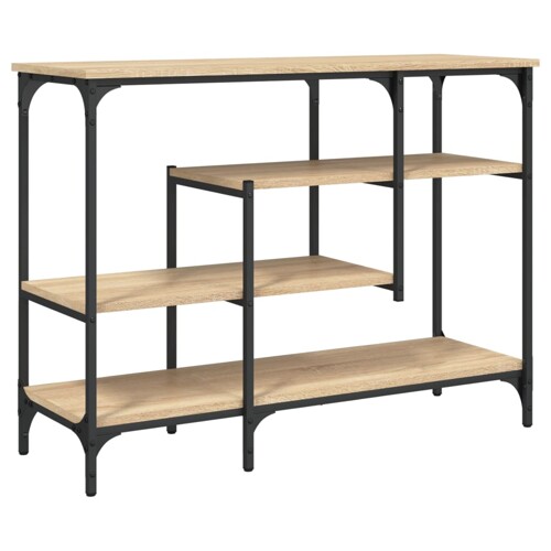 Konzolni stol s policama boja hrasta sonome 100x35x75 cm - NOVO