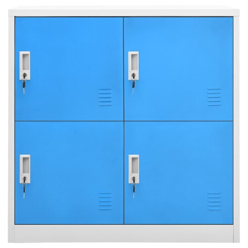 Ormarići s ključem 5 kom svjetlosivi/plavi 90x45x92,5 cm čelik - NOVO