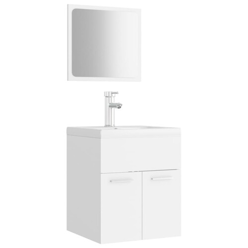 Set kupaonskog namještaja od iverice bijeli - NOVO