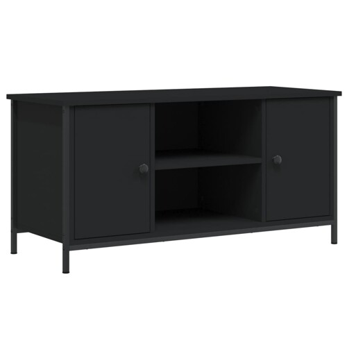 TV ormarić crni 100x40x50 cm od konstruiranog drva - NOVO