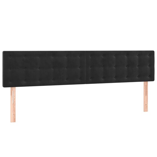 Uzglavlja 2 kom crna 80x5x78/88 cm baršunasta - NOVO