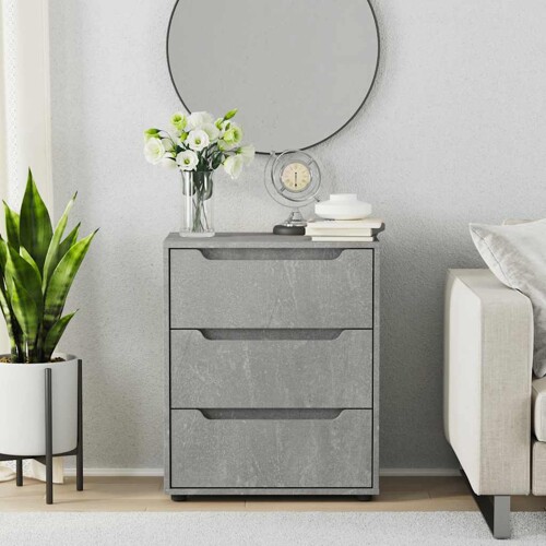 Komoda VISNES beton siva 60x40x73 cm konstruirano drvo - NOVO