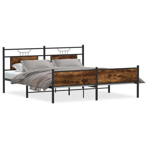 Metalni okvir kreveta bez madraca boja hrasta 180x200 cm - NOVO
