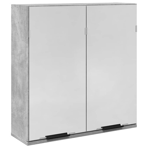 Kupaonski ormarić s ogledalom beton sivi 64x20x66,5 cm - NOVO