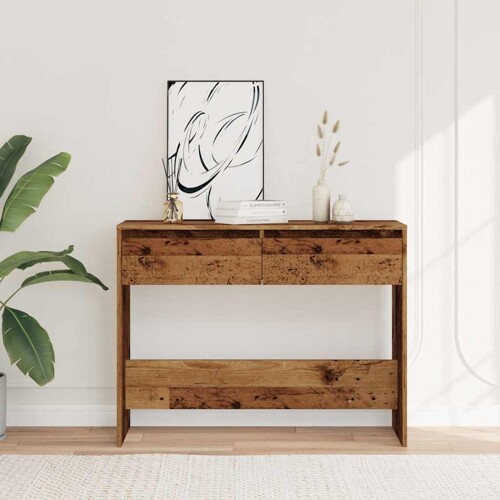 konzolni stol staro drvo 100x35x76,5 cm konstruirano drvo - NOVO