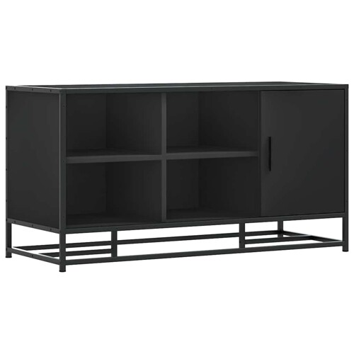 Klupa za cipele crna 100x40x53,5 cm Konstruirano drvo i metal - NOVO