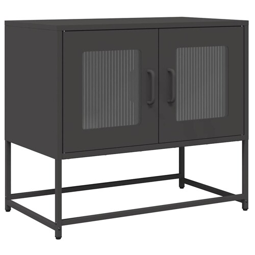 TV ormarić crni 68x39x60,5 cm hladno valjani čelik - NOVO