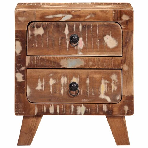 Noćni ormarić 2 kom 40x32x46 cm Obrađeno puno drvo - NOVO