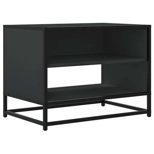 TV ormarić crni 61x40x46 cm Konstruirano drvo i metal - NOVO