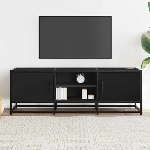 TV ormarić crni 120x35x41 cm Konstruirano drvo i metal - NOVO