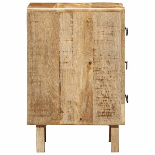 Noćni ormarić 2 kom 37x32x50 cm puno drvo grubo mango - NOVO