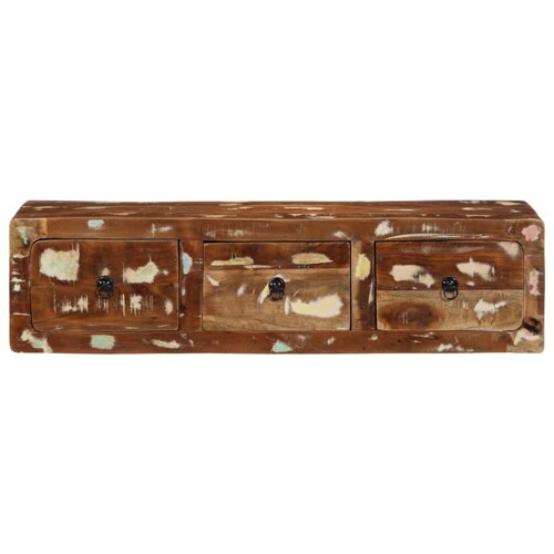 Zidni TV ormarić 100x32x25 cm Obrađeno puno drvo - NOVO