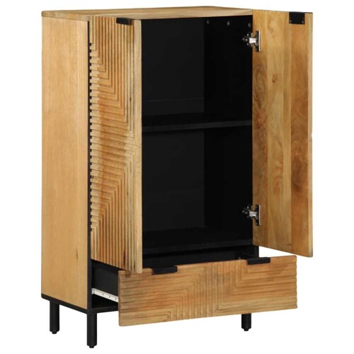 Visoka ploča smeđa 60x33x100 cm Puno drvo Mango - NOVO