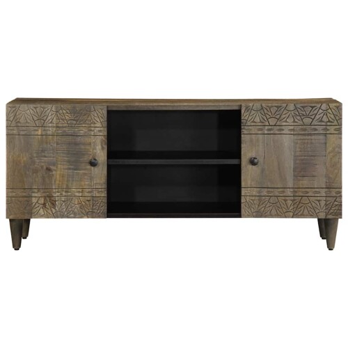 TV ormarić svijetlo sivi 105x33,5x46 cm Puno drvo Mango - NOVO