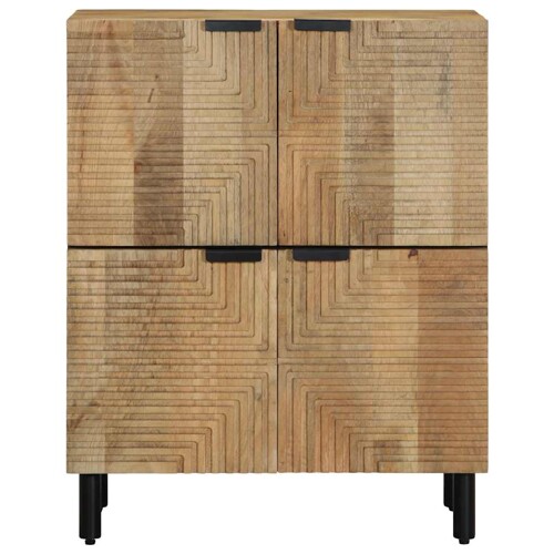 Komoda smeđa 60x33x75 cm Puno drvo Mango - NOVO