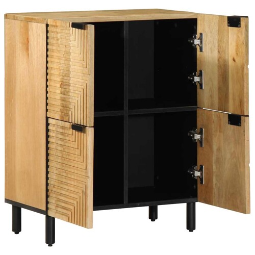 Komoda smeđa 60x33x75 cm Puno drvo Mango - NOVO
