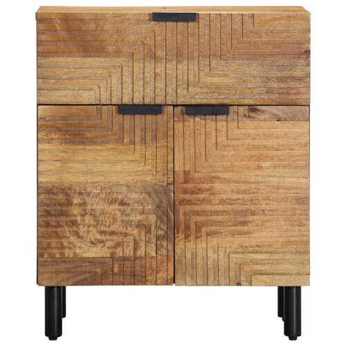 Noćni ormarić smeđi 50x33x60 cm Puno drvo Mango - NOVO