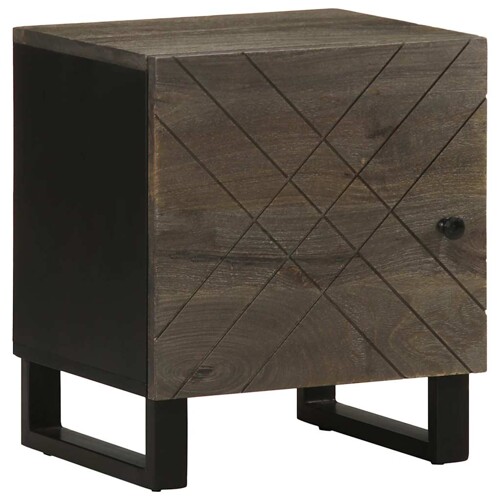Noćni ormarići 2 kom crni 40x33x46 cm od masivnog drva manga - NOVO