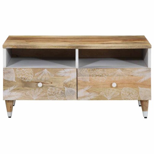 Stolić za kavu 80 x 54 x 40 cm od masivnog drva manga - NOVO